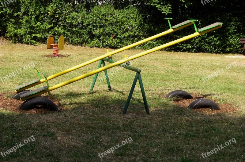 Swing Playground Green Yellow Game Device