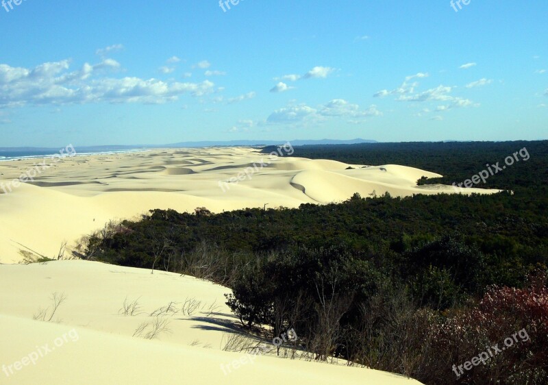 Sand Dune Sky Wide Nature