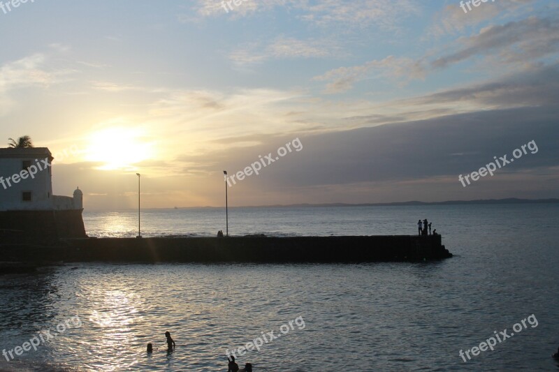 Beach Mar Sunset Bar Harbor In Salvador Free Photos