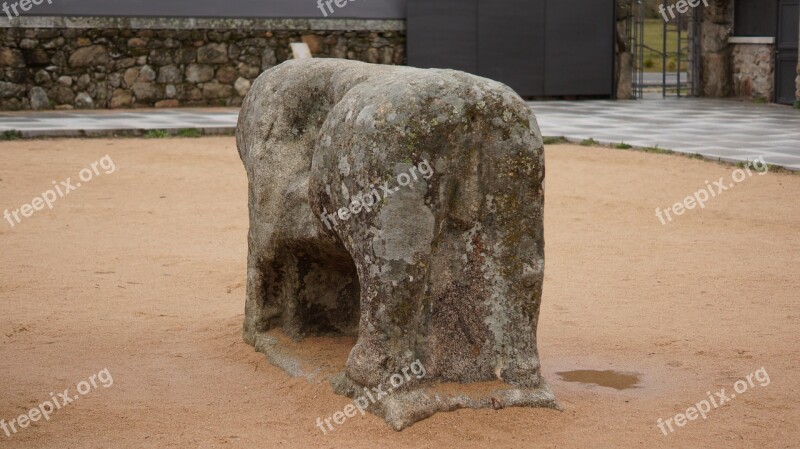 Bulls Guisando Avila Sculpture Boar