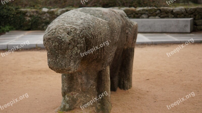 Bulls Guisando Avila Sculpture Boar