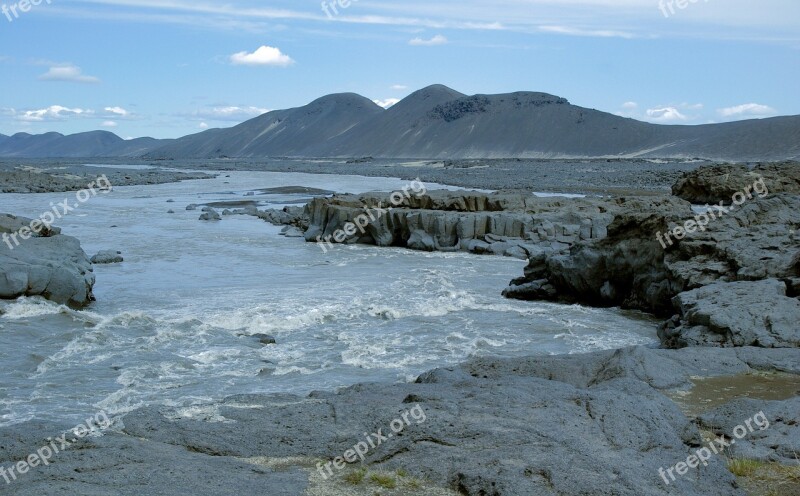 Iceland Torrent Erosion Current Free Photos