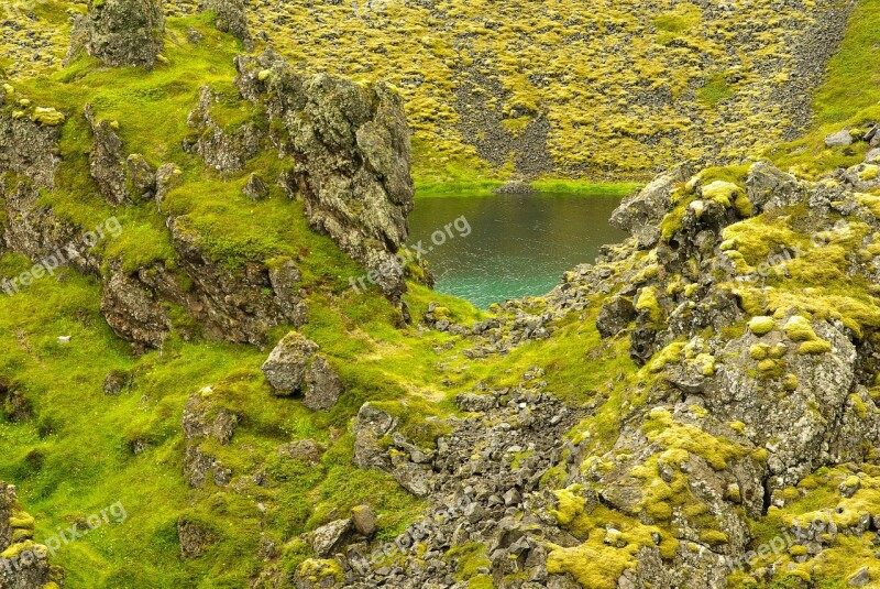 Iceland Lake Foams Volcano Free Photos