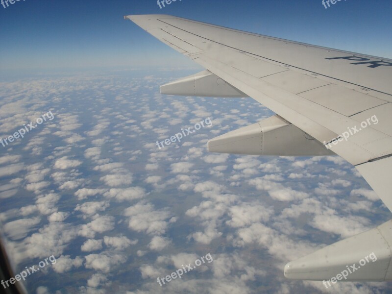 Plane Fly Aeronautics Air Clouds