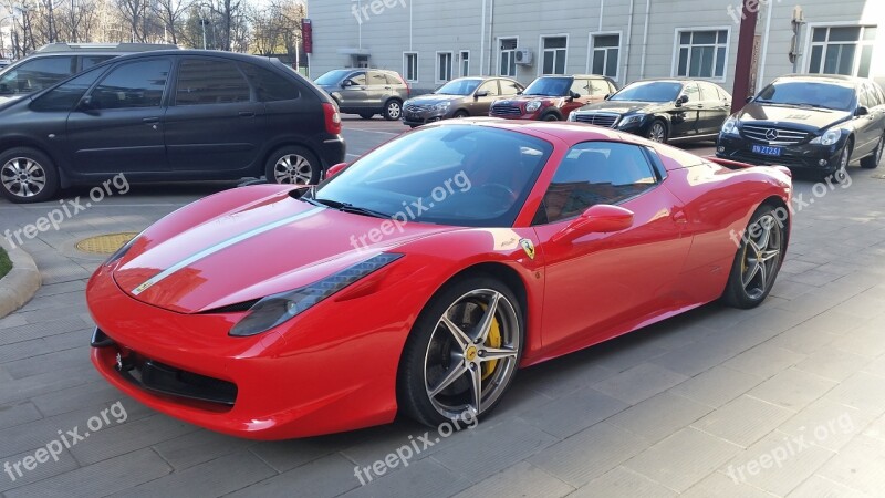 Ferrari Car Luxury Car Sport Car Red Ferrari