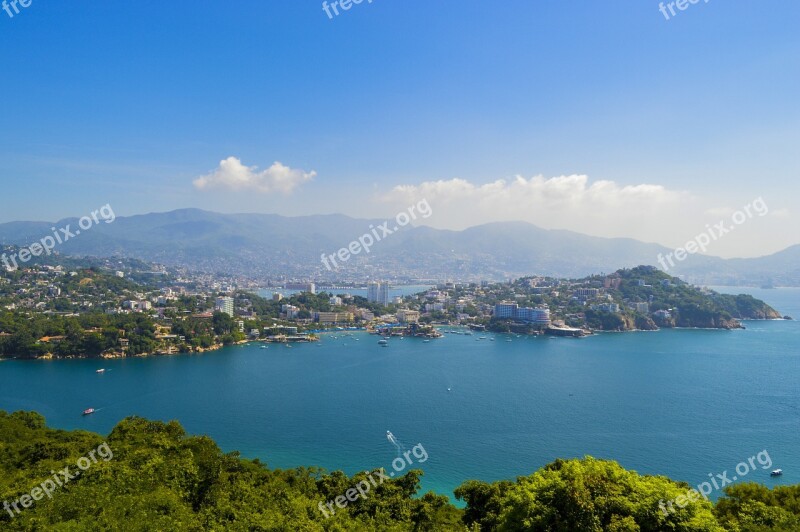 Acapulco Beach Blue Sunset Sunny