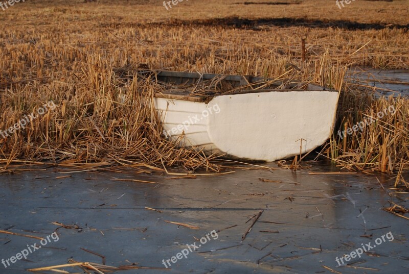 Ship Lake Balaton Froze Boat Part