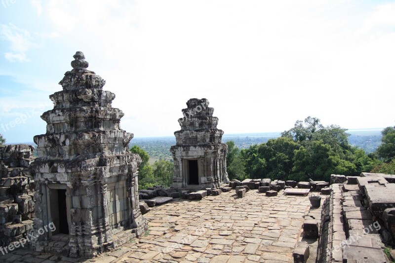 Cambodia Temple Angkor Wat Ruins Archeology