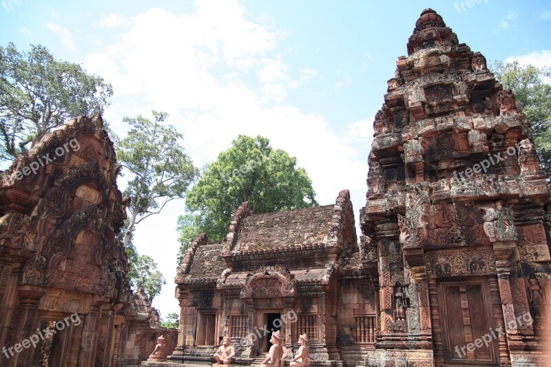 Cambodia Temple Angkor Wat Ruins Archeology