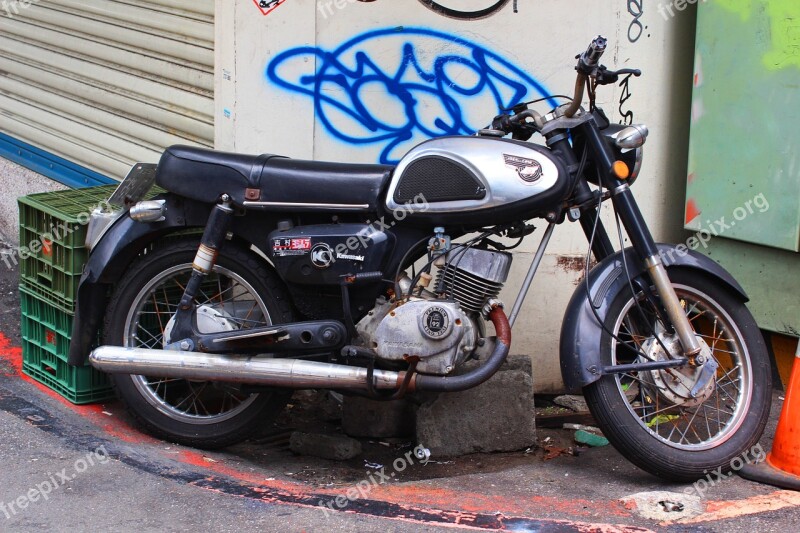 Motorcycle Kawasaki Retro Old Taiwan