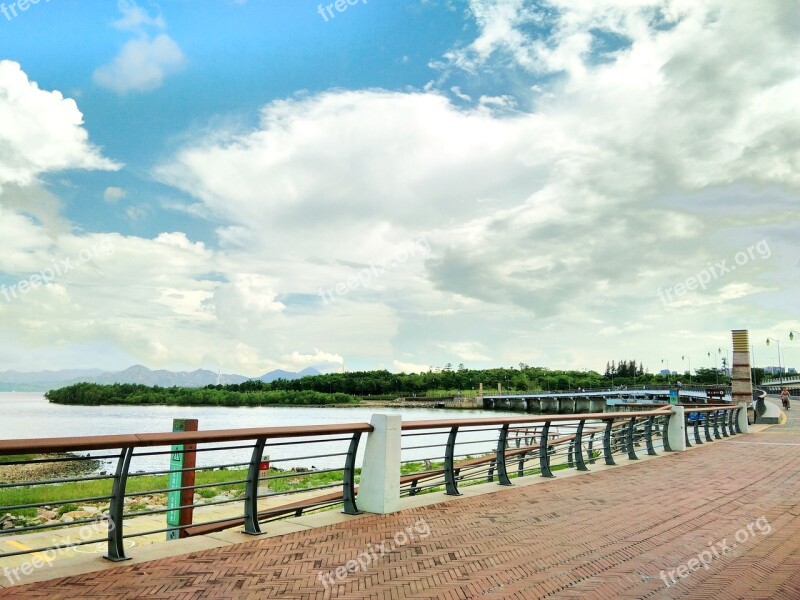 White Cloud Blue Sky Sky Coast Sea View