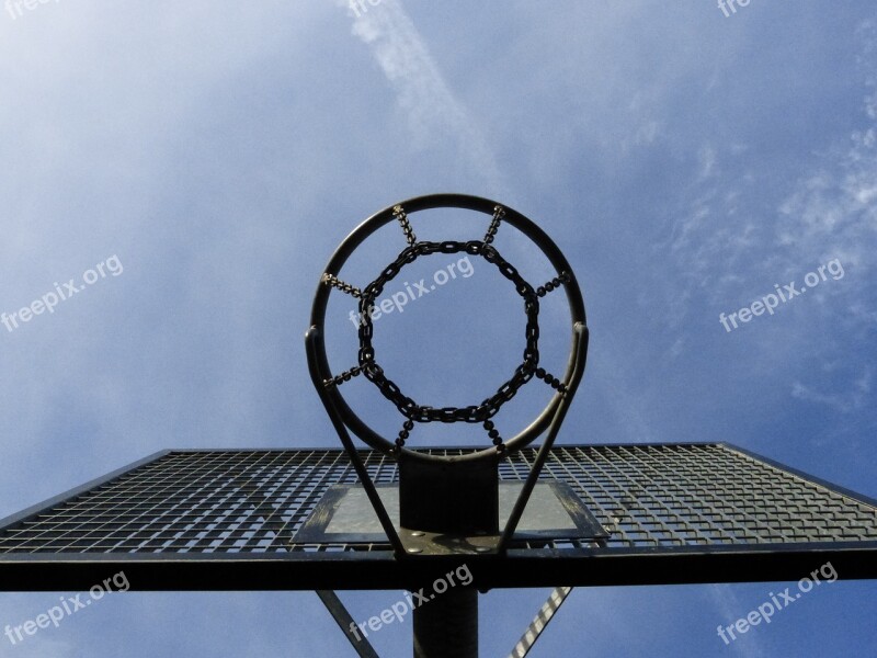 Basketball Hoop Metal Perspective Leisure Ball Sports