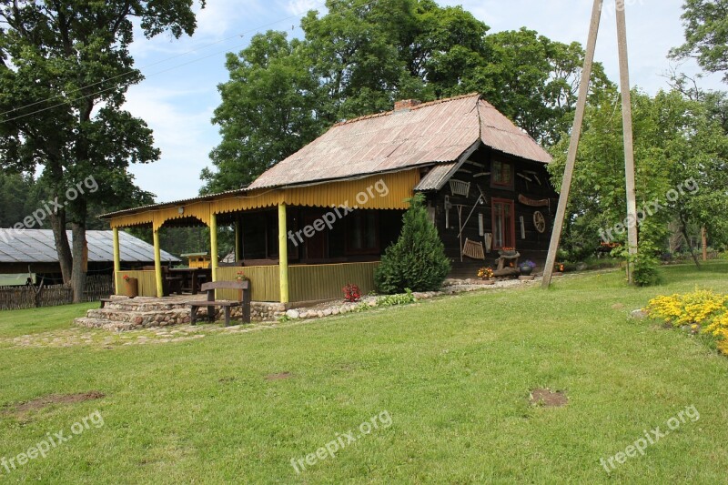 Decorative Cottage Wooden House Pretty Lithuania Country Side