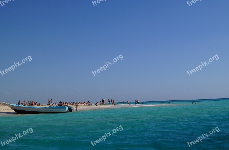 Sea Ship Egypt Island Sand