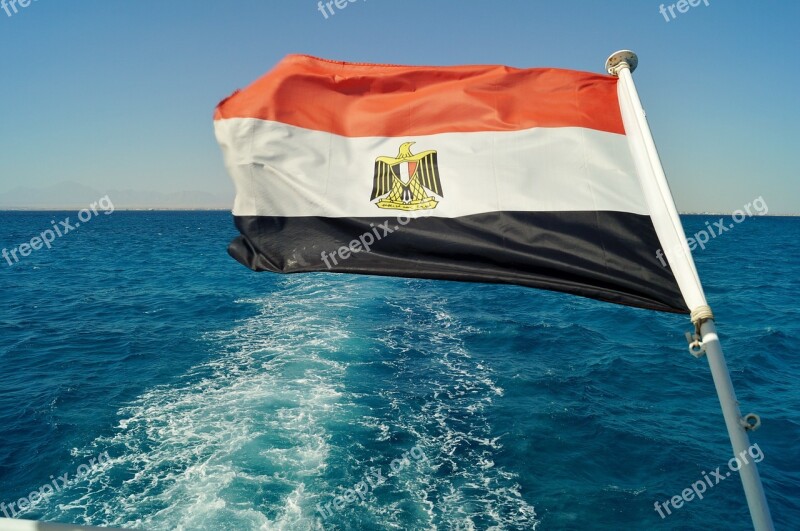 The Flag Of The Egypt Sea Free Photos