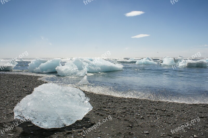 Ocean Ice Iceberg Iceland Free Photos