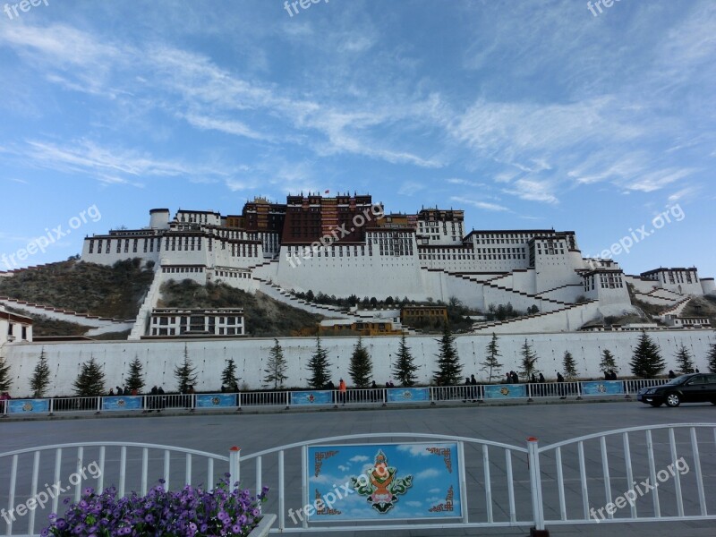 The Potala Palace Lhasa White Building Palace