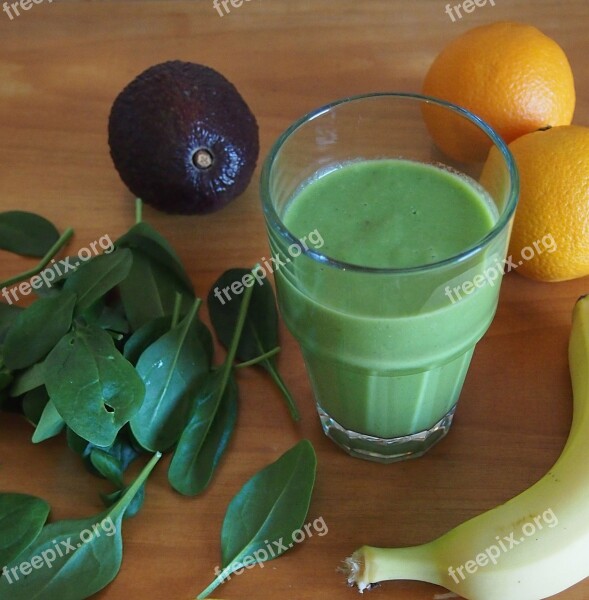 Green Smoothie Drink Healthy Fruit Juice