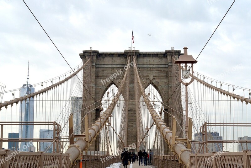 Brooklyn Bridge Bridge Architecture City Travel