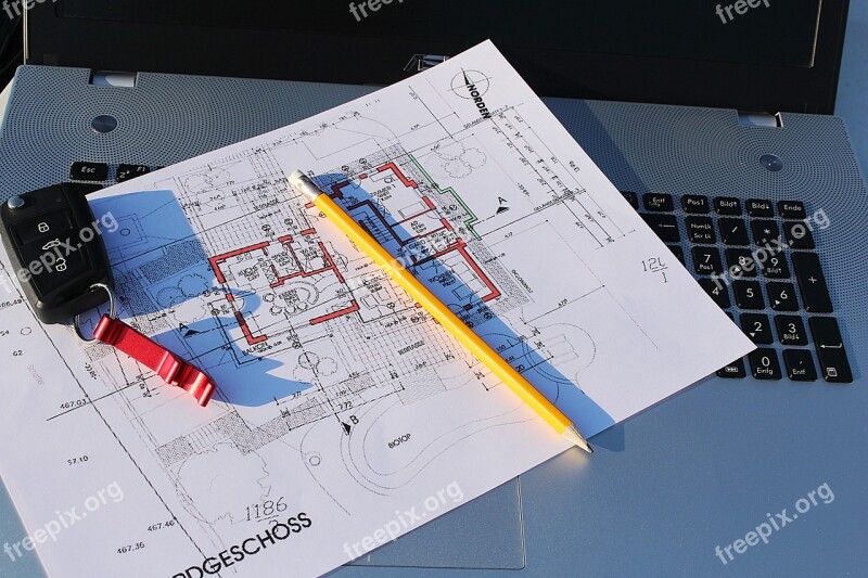 Building Plan Laptop Visit Site Plan