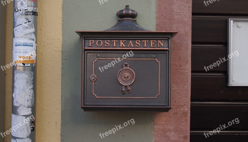 Mailbox Post Letters Throw In Copper Color