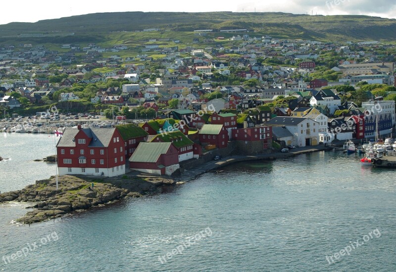 Faroes Thorshavn Port Boats Free Photos