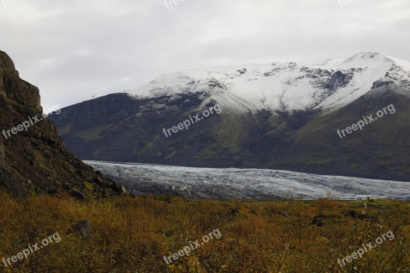 Glacier Vatnajokull National Park Landscape Icelandic Free Photos