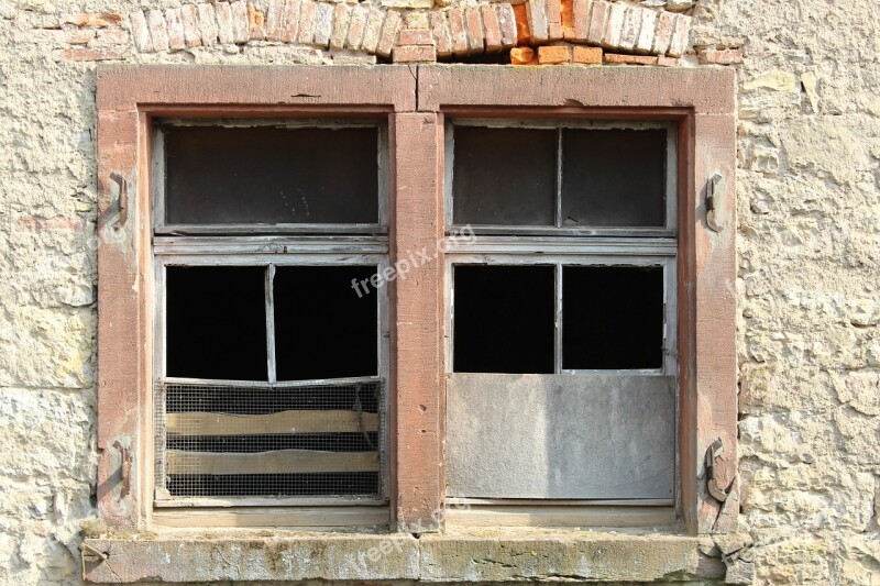 Window Old Wall Stone Glass