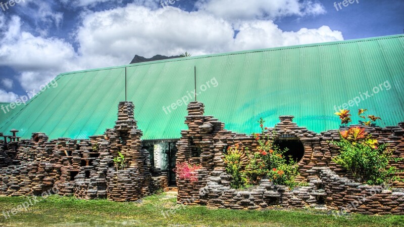 Moorea Stone Building French Polynesia Architecture Building