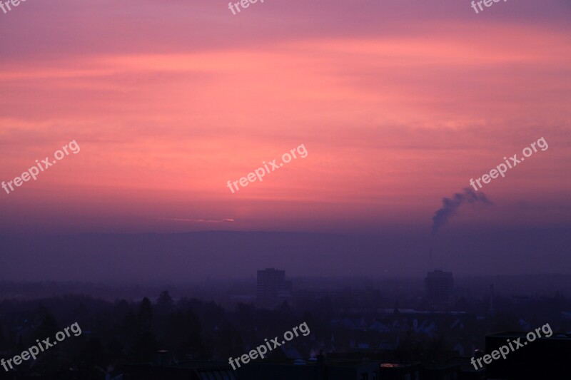 Sunrise Red Sky Dawn Morgenstimmung