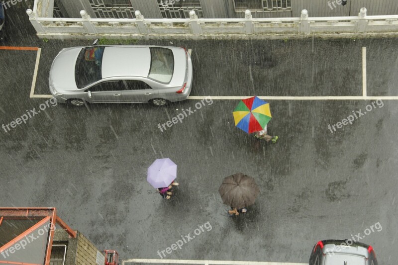 Rain Intermittent Pedestrian 32 Dark Free Photos