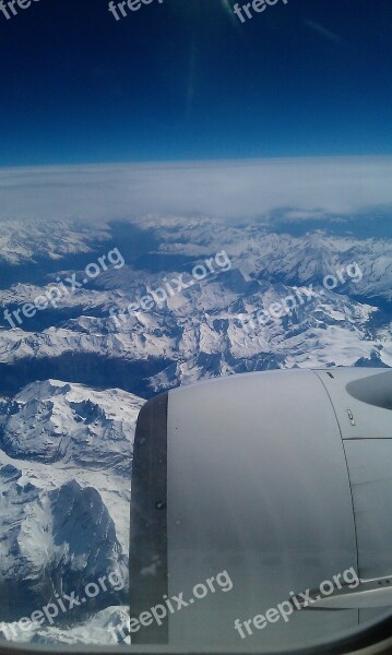 Plane Clouds Jet Engine Free Photos