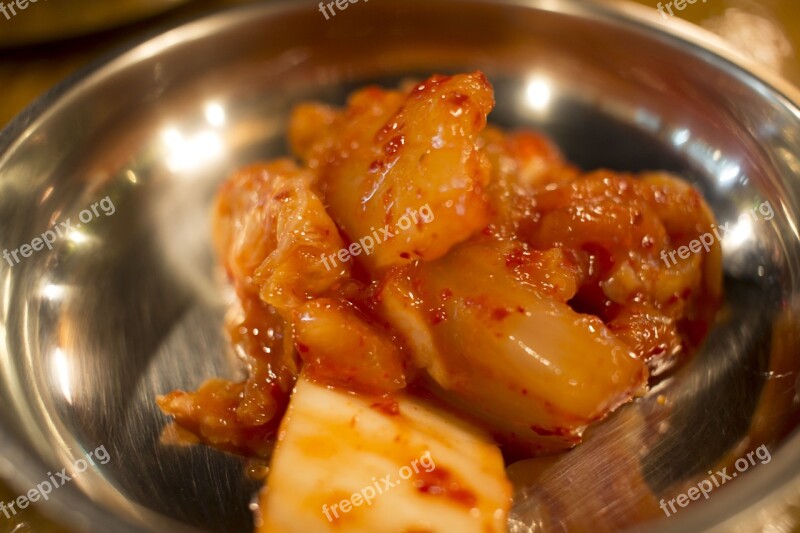 Kimchi Side Dish Delicious Food Republic Of Korea Dining Room