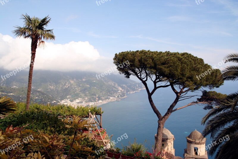 Sea Landscape View Cliff Amalfi