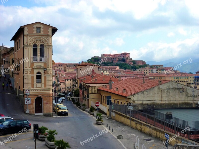 Italy Elba Portoferraio City Houses