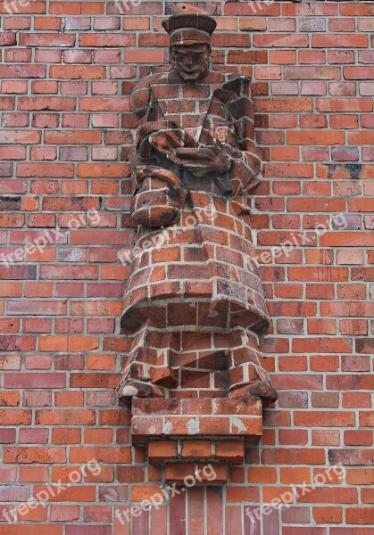 Brick Figure Stone Face Lined