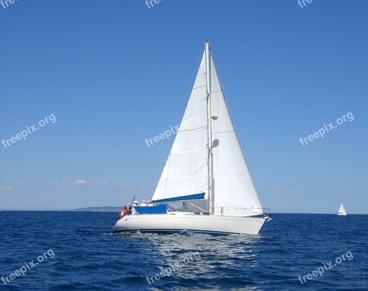 Sailboat Navigation Sea Marina Free Photos