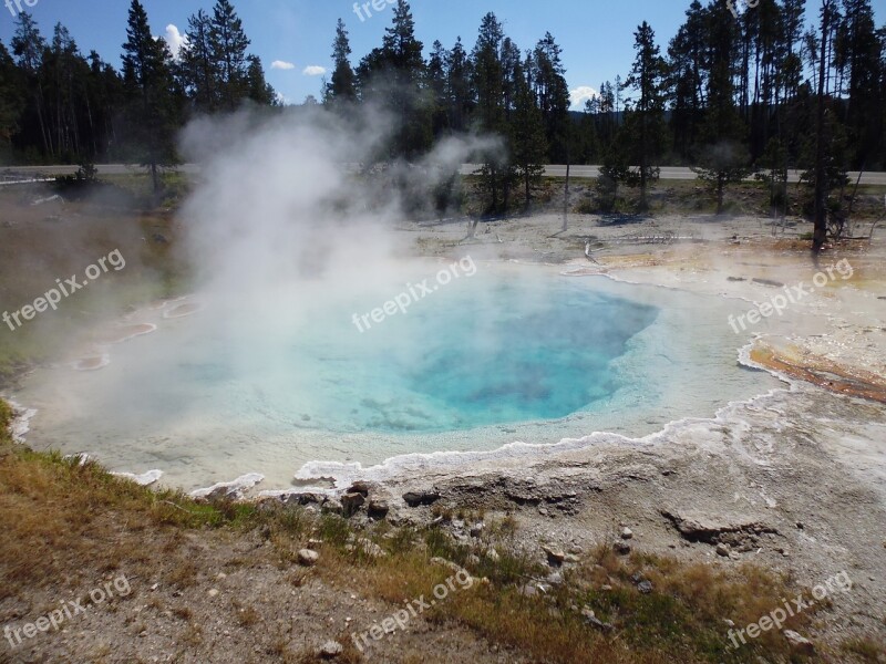 Geyser Yellow Steam Cyan Boiling