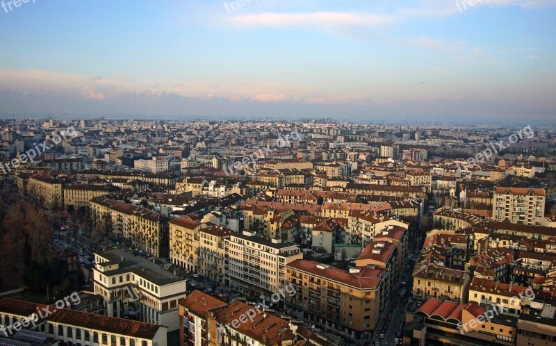 Italy Turin Architecture Aerial View Free Photos