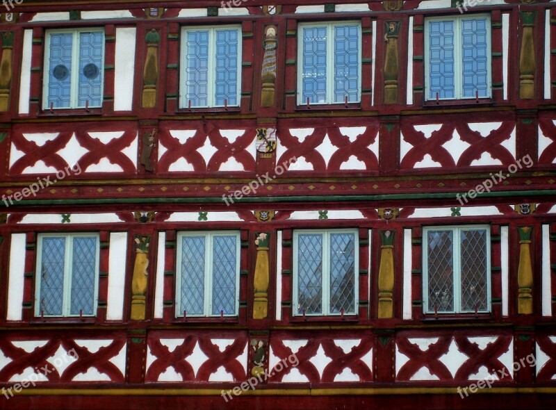 Facade Truss Wood Architecture Franconian Timber-frame