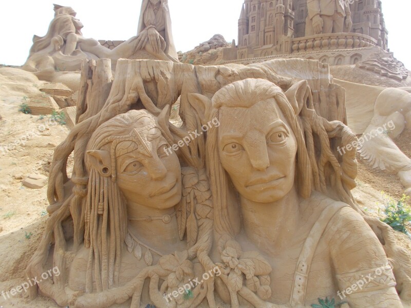 Sand Sculpture Avatar Bruges Free Photos