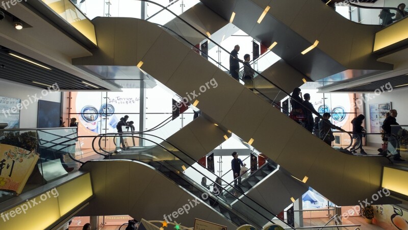 The Escalator Shopping Center Hong Kong Hk Free Photos