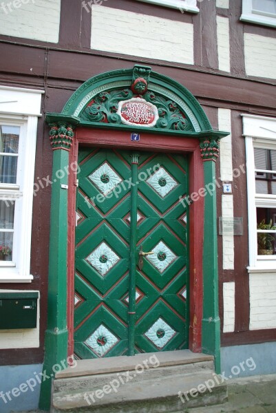 Door Antique Salzwedel Historic Center Input