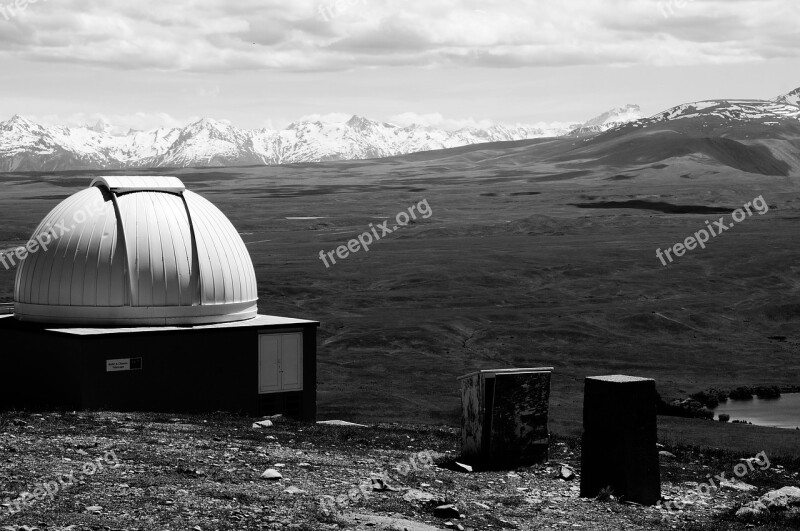 Observatory Planetarium Mountains Snow Summit