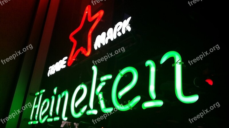 Beer Heineken Bar Neon Pub