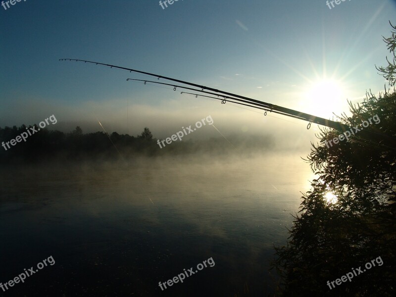 Fishing Dawn Island Drava Nature