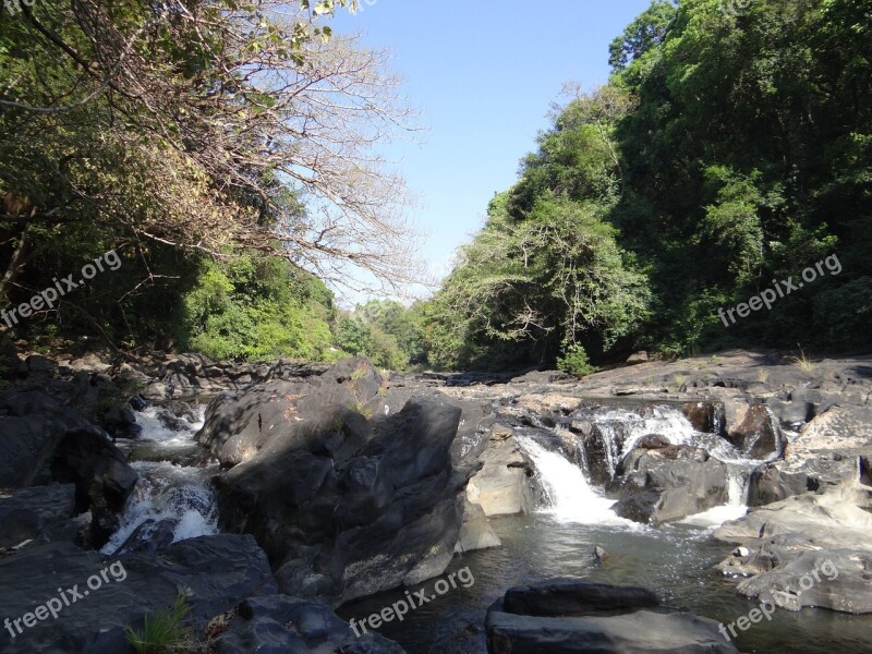 River Mandovi River Bed Water Flowing