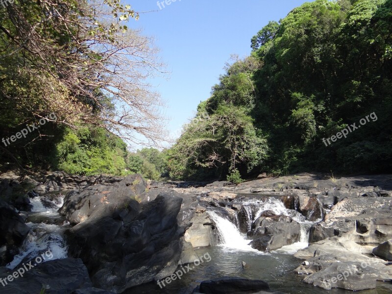 River Mandovi River Bed Water Flowing