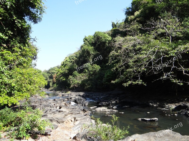 River Mandovi River Bed Water Flowing