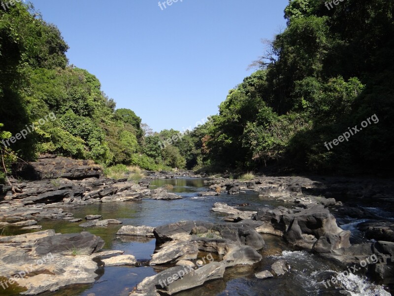 River Mandovi River Bed Water Flowing